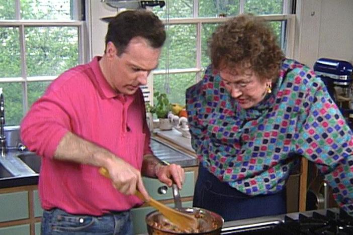 Pastry chef Jacques Torres gives a presentation on chocolate.