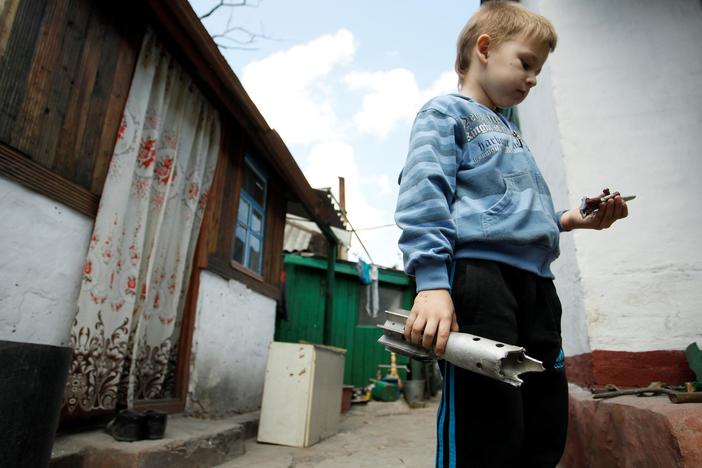 Children are so used to artillery they no longer react to the sound of shelling.