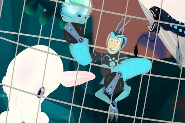 Gourmand captured deep sea creatures that he plans to cook in his 'Deep Sea Kitchen'.