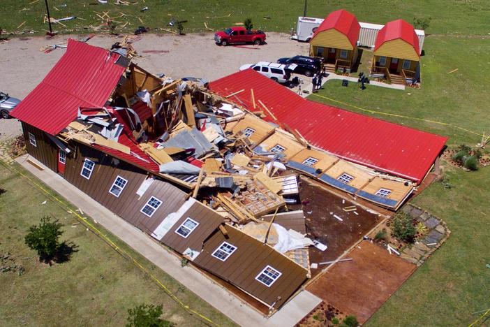 More than a dozen tornadoes cut deadly path through the South