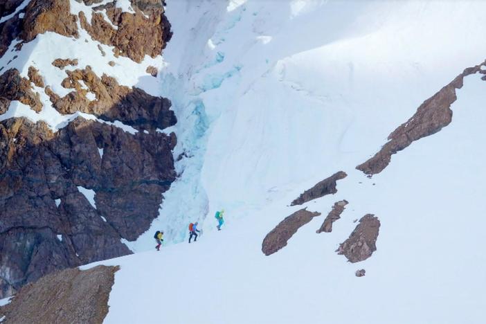 Expedition continues in Greenland as Steve aims to summit a steep mountain.