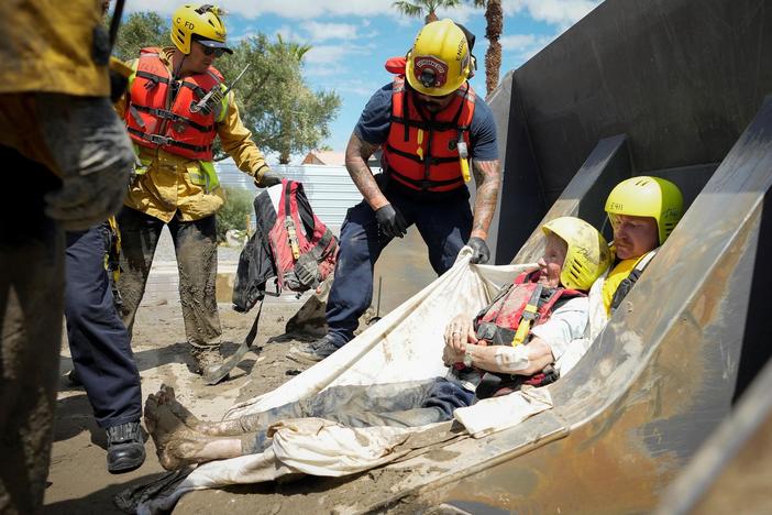 News Wrap: California towns digging out of debris left behind from Tropical Storm Hilary