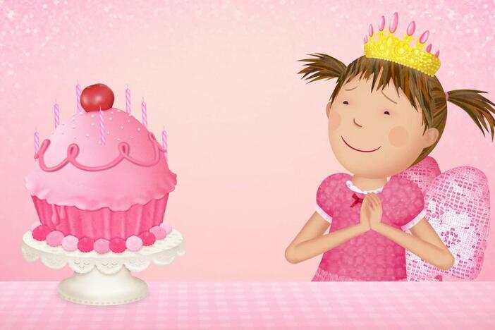 Pinkalicious can't wait for her pinkaperfect birthday party!