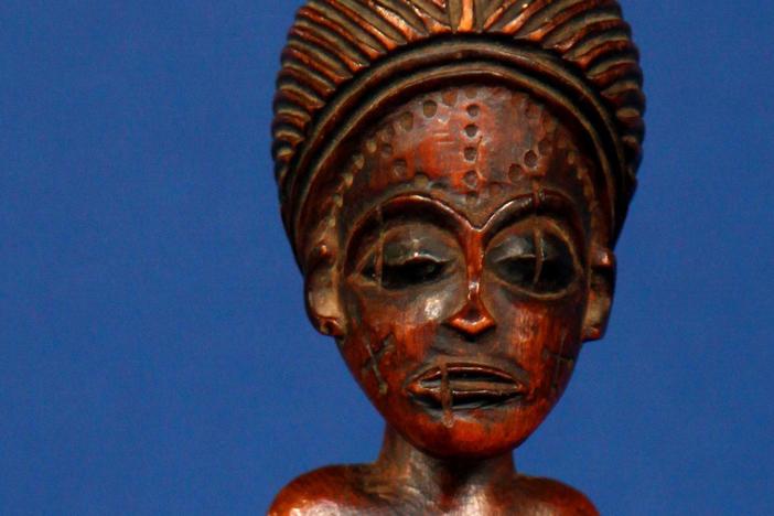Appraisal: Late 19th C. Luena Staff, from San Diego Hour 3