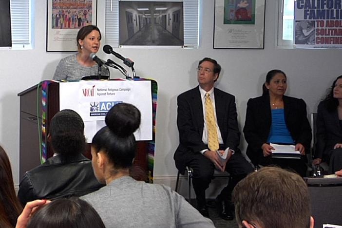 Faith-based leaders gather to call attention to the practice of solitary confinement.