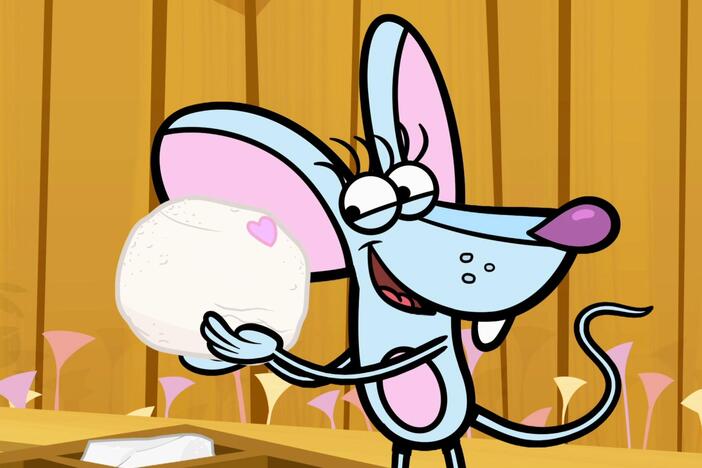 Squeeks can't wait to show everyone her favorite rock at her Rock Stars meeting.