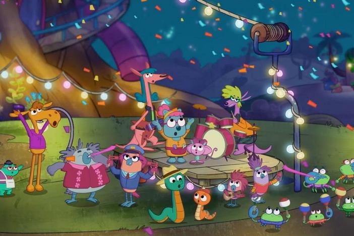 The Treeborhood celebrates a Parranda./The Wombats try to stay awake on New Year’s Eve.