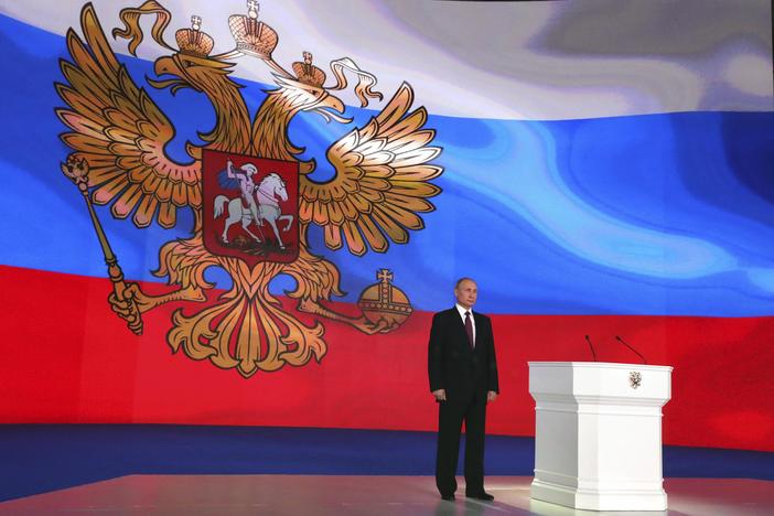 Putin boasted of new nuclear weapons that he says can defeat U.S. missile defenses.