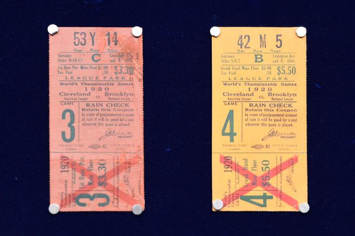 Appraisal: 1920 World Series Tickets, from Cleveland Hr 1.
