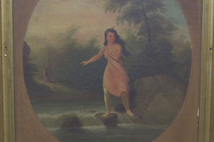 Appraisal: 1840 Alfred J. Miller Oil Painting, from Vintage Charlotte.
