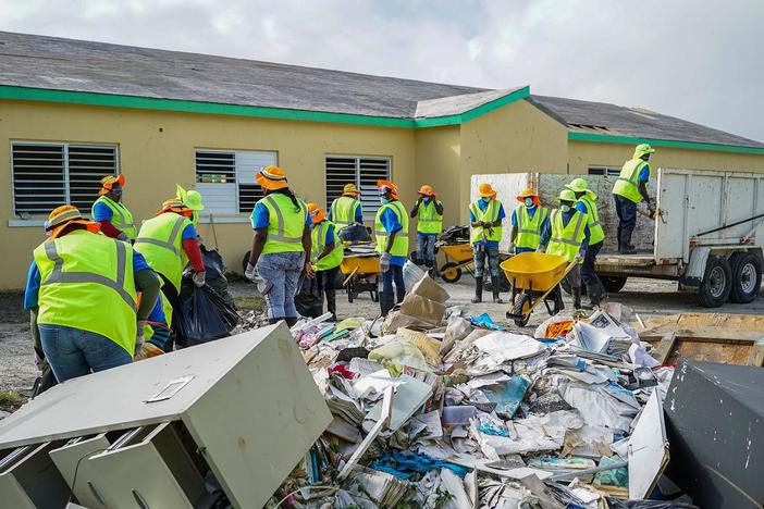 Jobs are created on Abaco, one of the islands worst-affected by Hurricane Dorian.