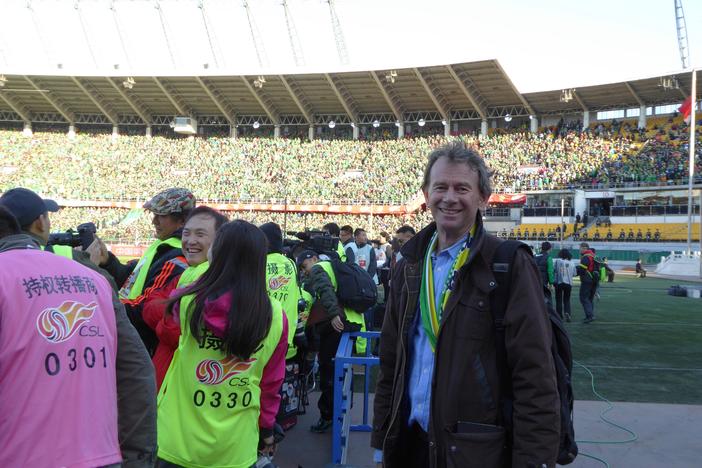 Michael Wood visits a Chinese Premier League soccer game seeking the origin of "Kickball."