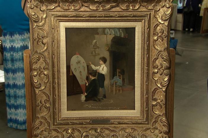 Appraisal: Jean-Paul Haag Oil Painting, ca. 1885, from Virginia Beach, Hour 1.