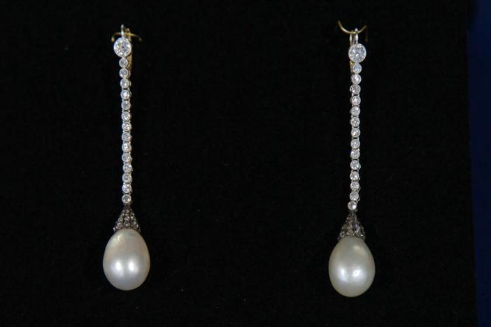 Appraisal: Austrian Pearl Earrings & Emerald Ring