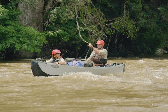 Steve and team begin their first descent down the treacherous Nyanga River.