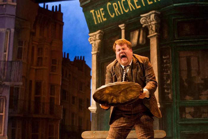 Francis Henshall (James Corden) has an argument with himself about balancing his two jobs.