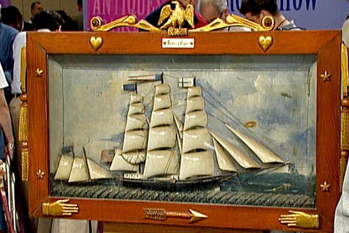 Clipper Ship Diorama, ca. 1890 featured in Treasures on the Move!
