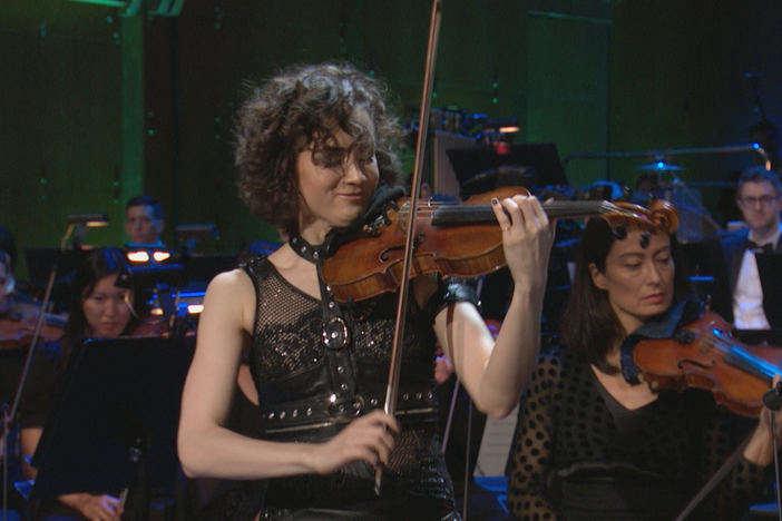 Violinist Sandy Cameron shows how far she'll go for love (of music, that is).