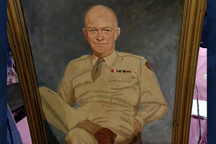 Appraisal: Eisenhower self-portrait, ca. 1951, in Politically Collect, Part 2.