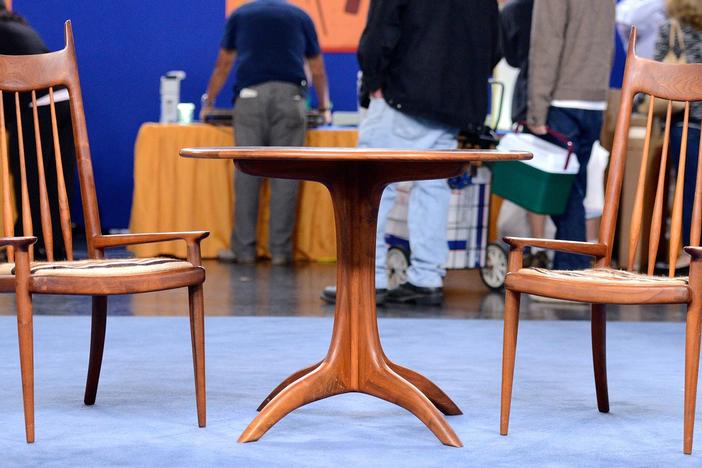 Appraisal: 1969 Sam Maloof Chess Table & Chairs, from Santa Clara, Hour 1.