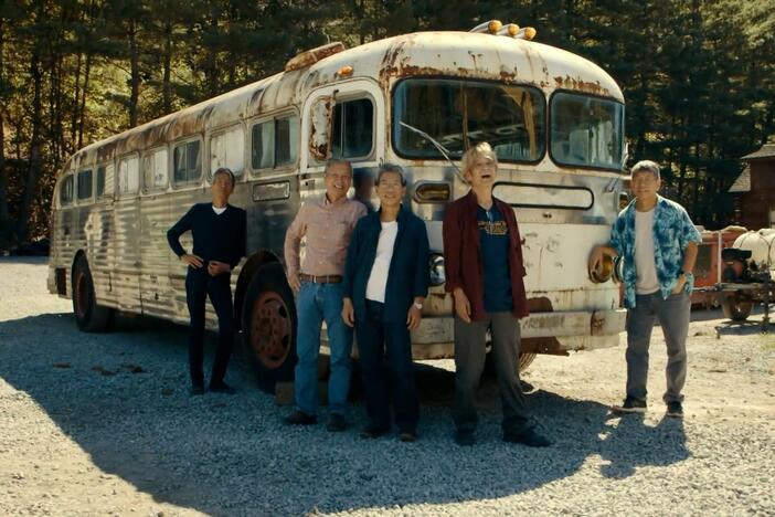 Bluegrass 45 reunites with the tour van from their first US Tour.