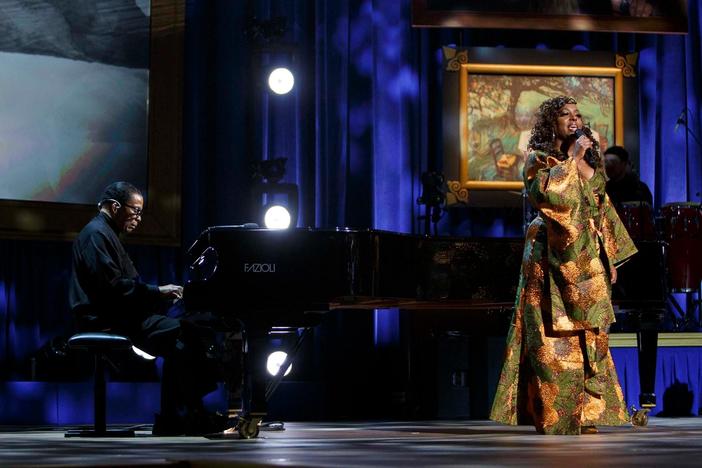 Ledisi and Herbie Hancock perform "River" at the 2023 Gershwin Prize for Joni Mitchell.