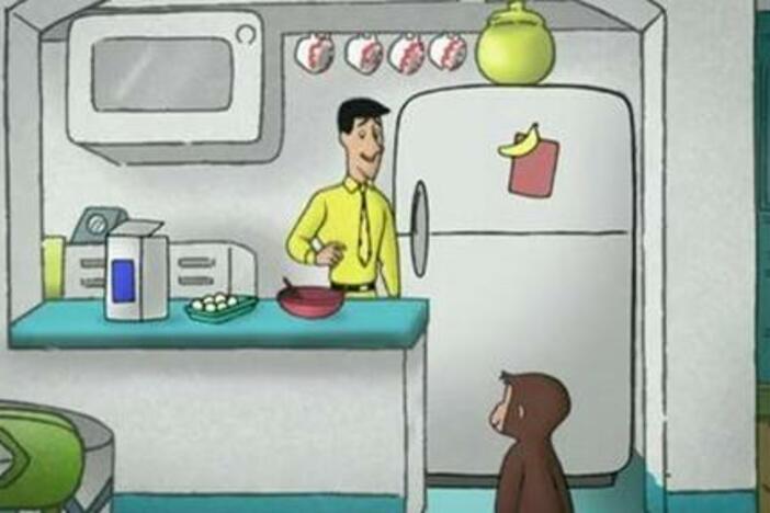 George has a big decision to make: waffles or pancakes?