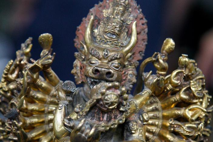 Appraisal: 18th C. Sino-Tibetan Gilt Bronze Deity