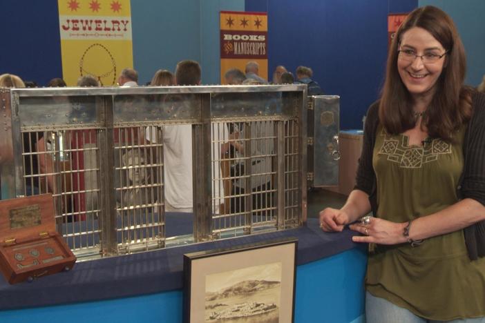 See the door of this 1932 Alcatraz jail cell salesman sample open and close!