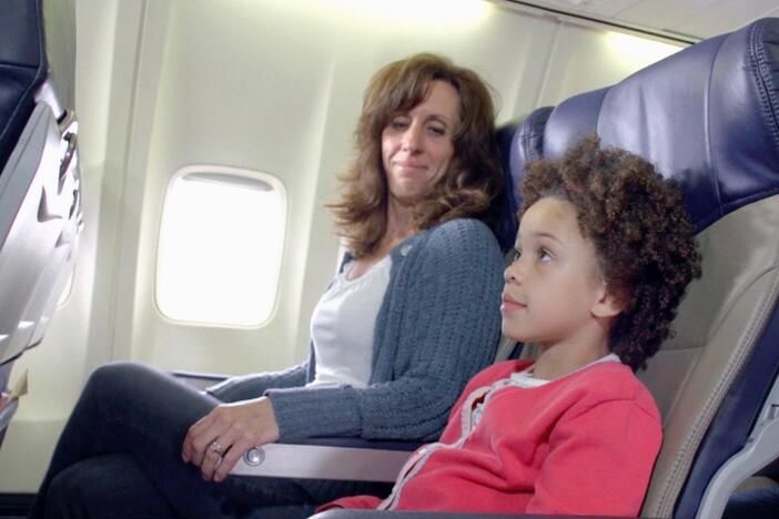 In this live action segment, Olivia and her mother are going on a trip! 