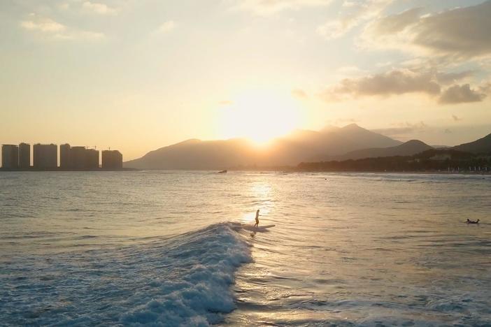 In Hainan, China, young surfers aspire to join the national surf team and dream of the Olympics.