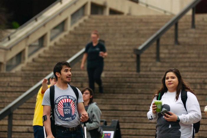 Alex Birnel, advocacy manager of MOVE Texas, discusses registering voters.