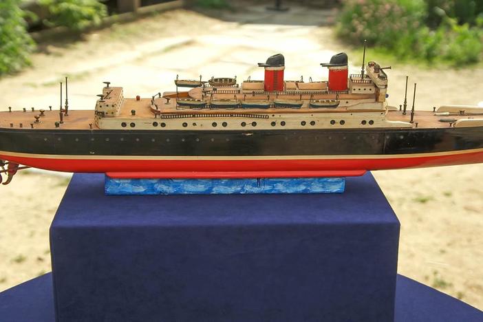 Appraisal: Japanese Wooden Toy Boat, ca. 1950