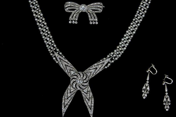 Appraisal: Early 20th C. Cartier Necklace & Brooch