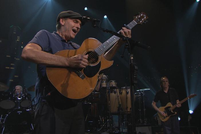 James Taylor sings "How Sweet It Is" on the ACL Stage. 