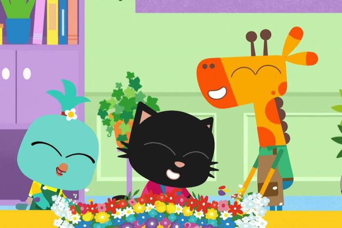 Milo and his pals have to get creative when left in charge of florist’s Blossoms and Blooms.