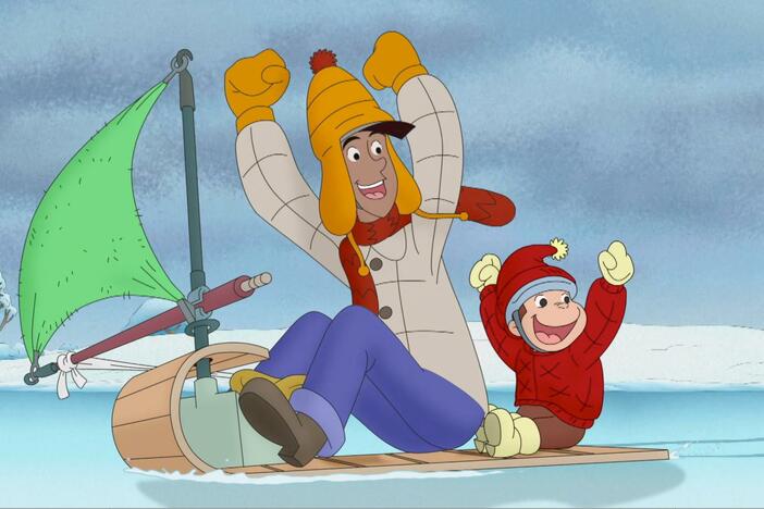 George save the day when he discovers they can glide across the lake to the last delivery.