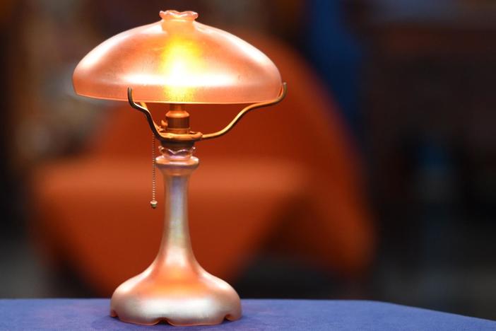 Appraisal: Steuben Gold Aurene Glass Lamp, ca. 1910, from Spokane Hour 3.