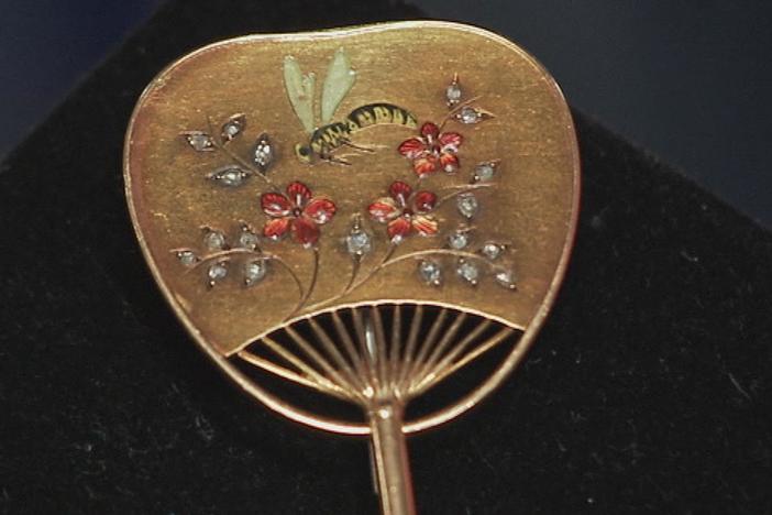 Appraisal: French Japanesque Brooch, ca. 1870, from Santa Clara, Hour 2.