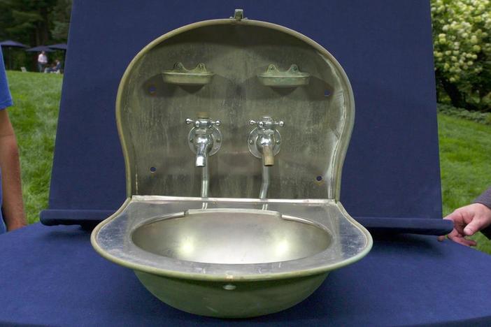 Appraisal: WWII U.S, Navy Submarine Folding Sink