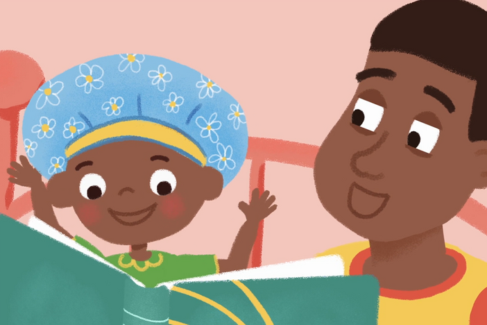 A child and their parent read 11 books before bedtime!