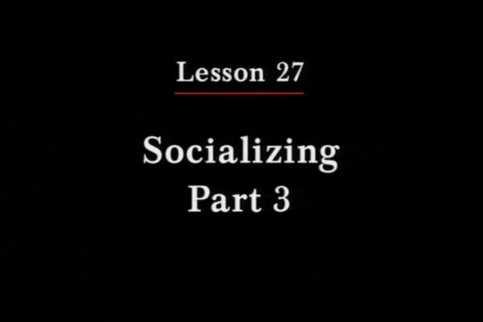 JPN II, Lesson 27. The topic covered is socializing: sporting events.