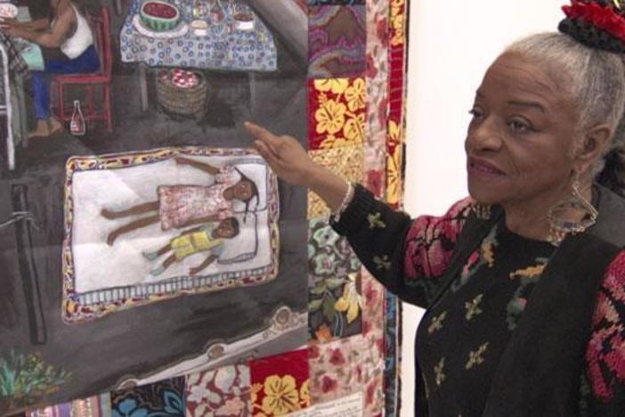 Artist Faith Ringgold talks about the process of creating the "Tar Beach" story quilt.