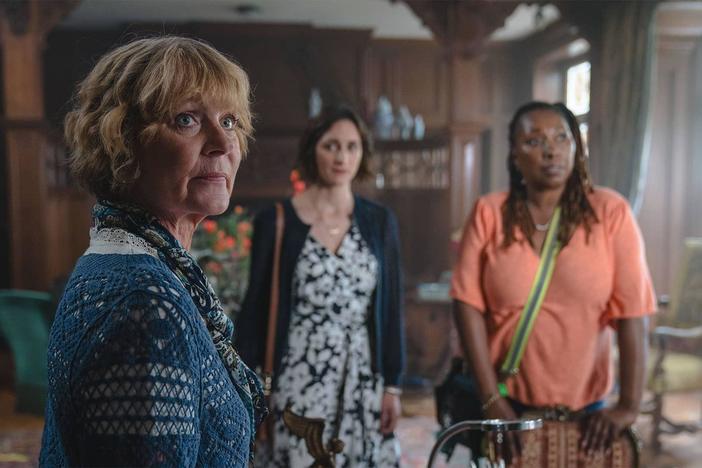 Samantha Bond, Jo Martin, Cara Horgan and Natalie Dew star in The Marlow Murder Club.