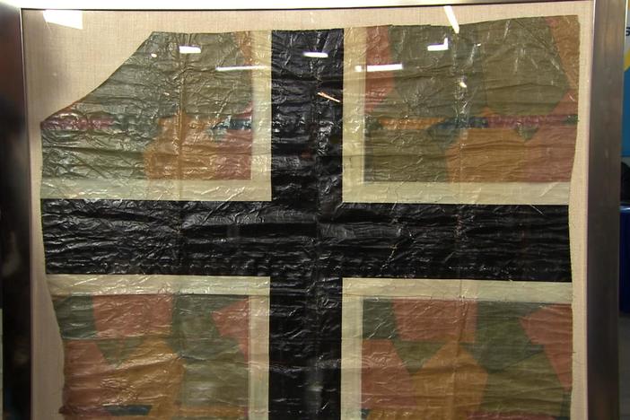 Appraisal: WWI German Aircraft Fabric Fragment, ca. 1918, from Cleveland Hr 2.