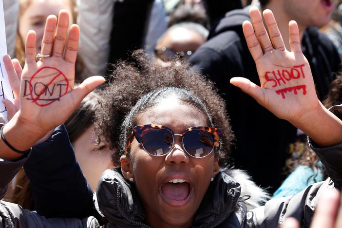 'Enough of killing, enough of being scared': Students stage another gun violence walkout