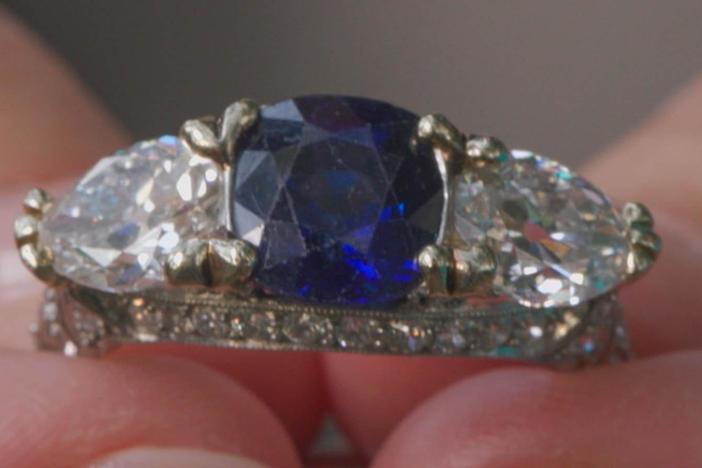 Appraisal: Tiffany & Co. Sapphire & Diamond Ring, ca. 1925