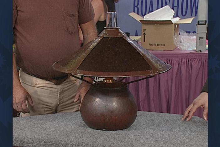 Appraisal: Dirk Van Erp Lamp, ca. 1910, from Vintage Sacramento.
