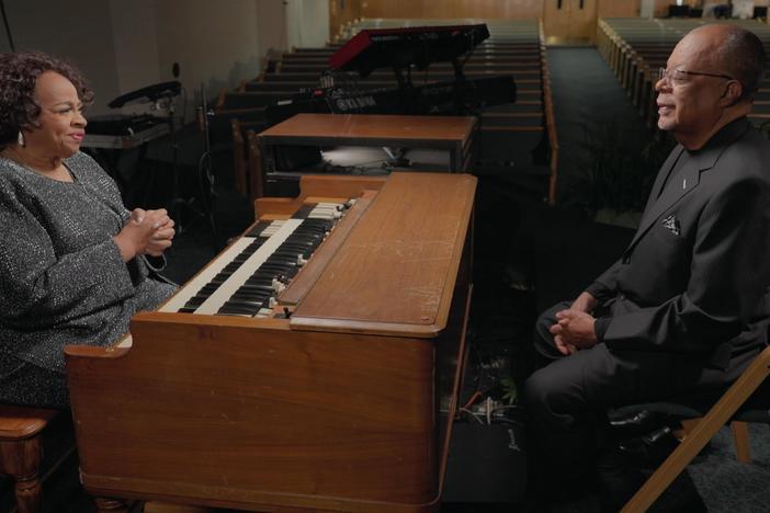 Twinkie Clark performs two of her gospel compositions for Henry Louis Gates, Jr.