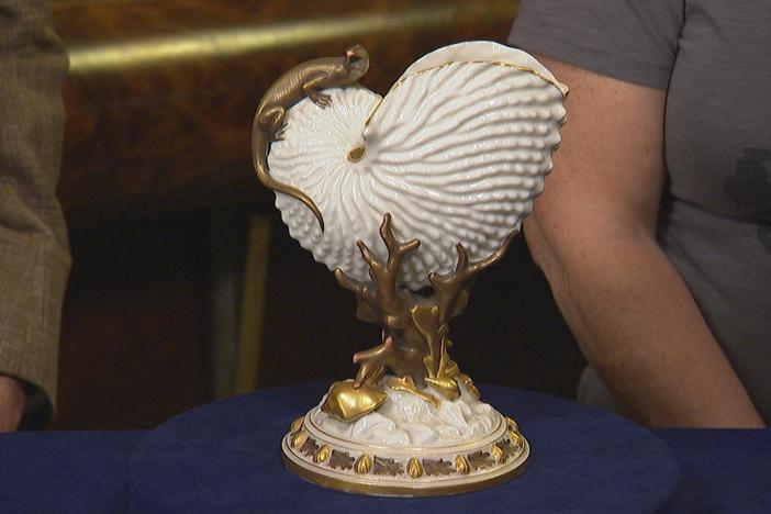 Appraisal: Royal Worcester Porcelain Shell Vase, ca. 1880